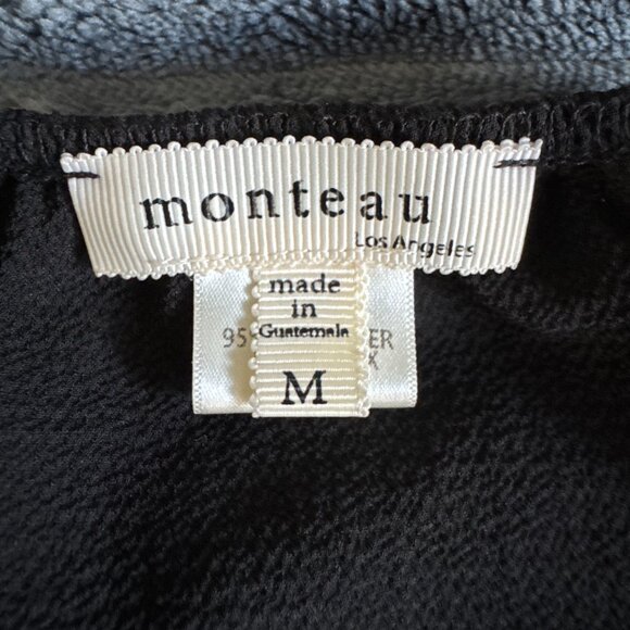 Monteau Los Angeles Black Scalloped Cami Tank Top – Size Medium - Picture 3 of 5